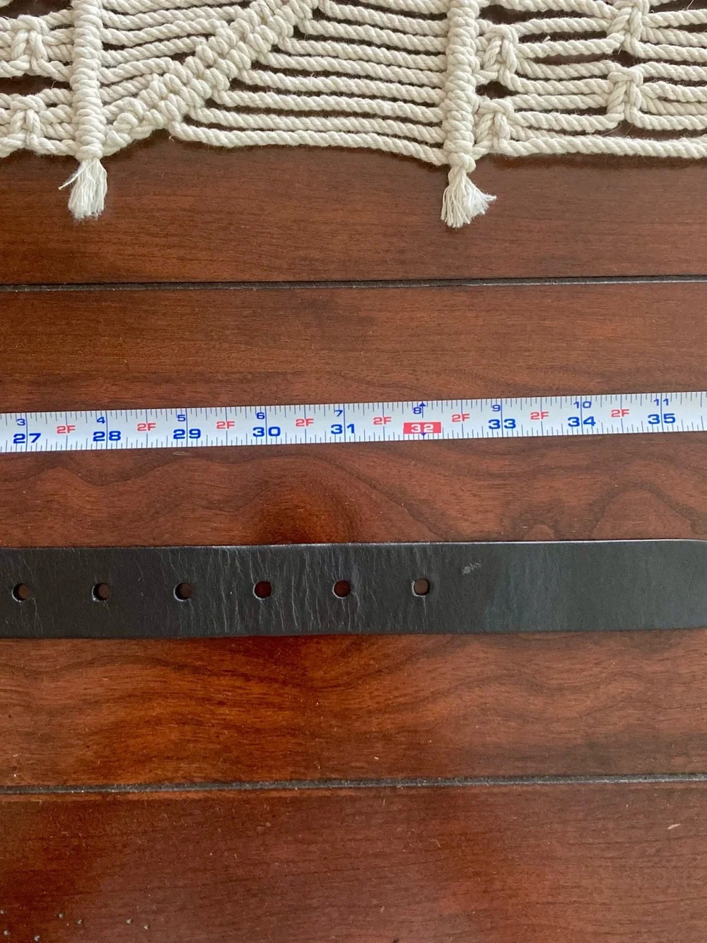 100% Leather Black Belt Treasure & Bond Brass Buckle Sz Small